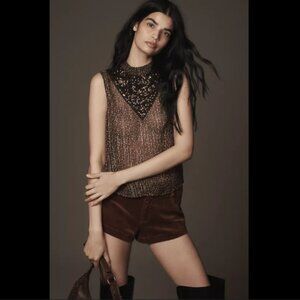 Brand New Bl-nk Janetta High-Neck Sequin Tank